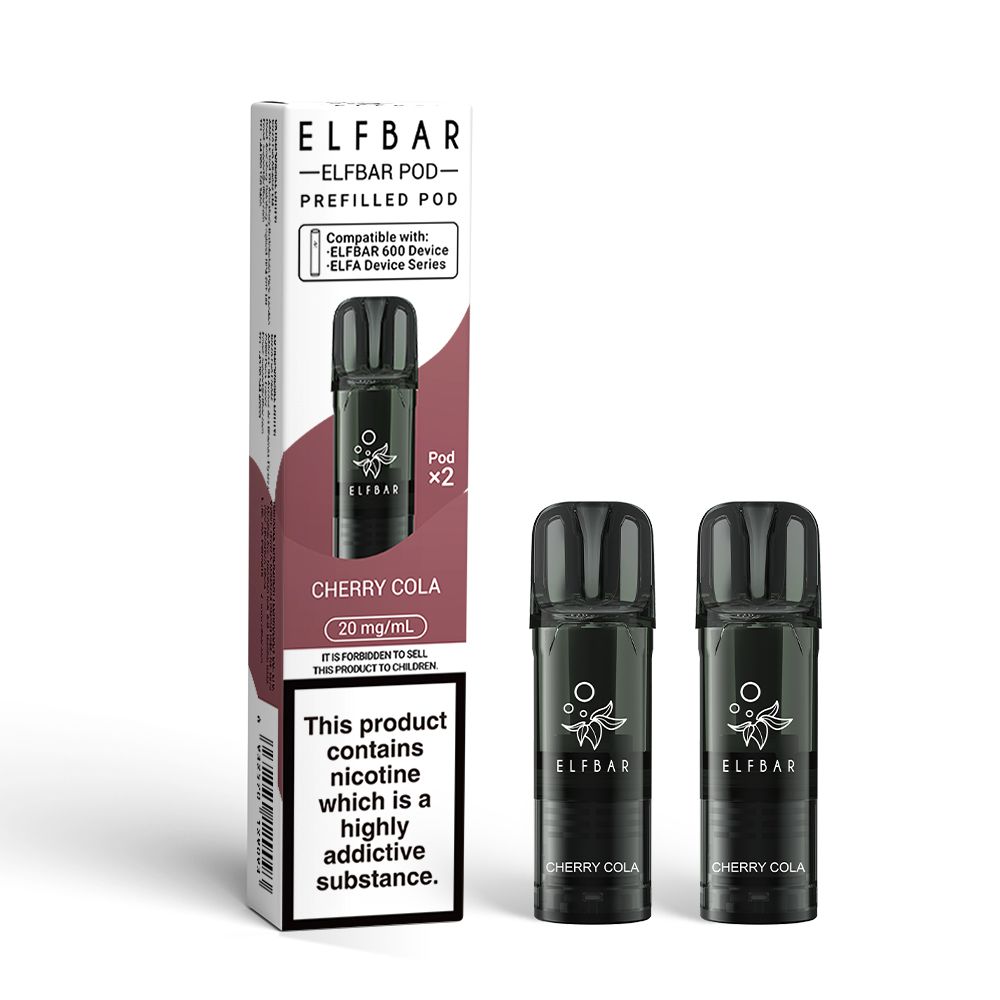 ELFBAR 600 Prefilled Replacement Pods - 20mg Nic ( Pack of 2 )