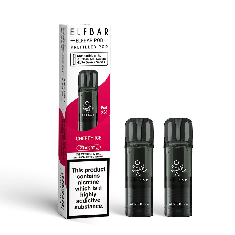 ELFBAR 600 Prefilled Replacement Pods - 20mg Nic ( Pack of 2 )