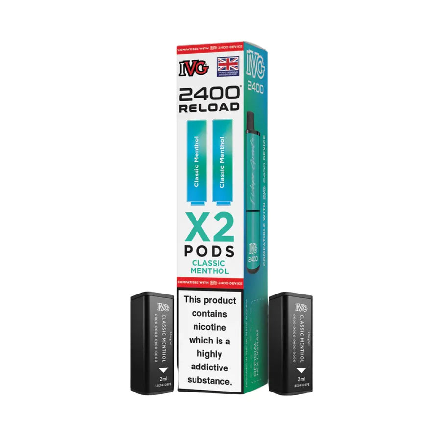 IVG 2400 Reload 2-in-1 Prefilled Pods – 20mg Nic Salt