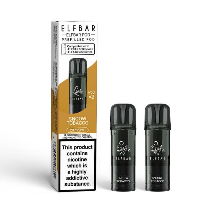 ELFBAR 600 Prefilled Replacement Pods - 20mg Nic ( Pack of 2 )