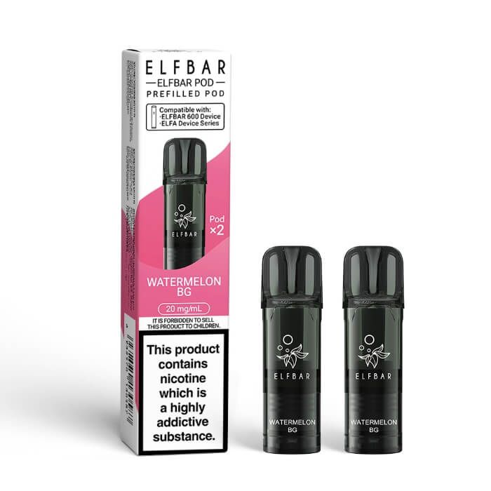 ELFBAR 600 Prefilled Replacement Pods - 20mg Nic ( Pack of 2 )