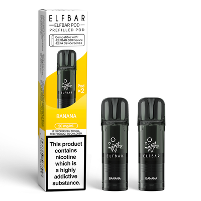 ELFBAR 600 Prefilled Replacement Pods - 20mg Nic ( Pack of 2 )