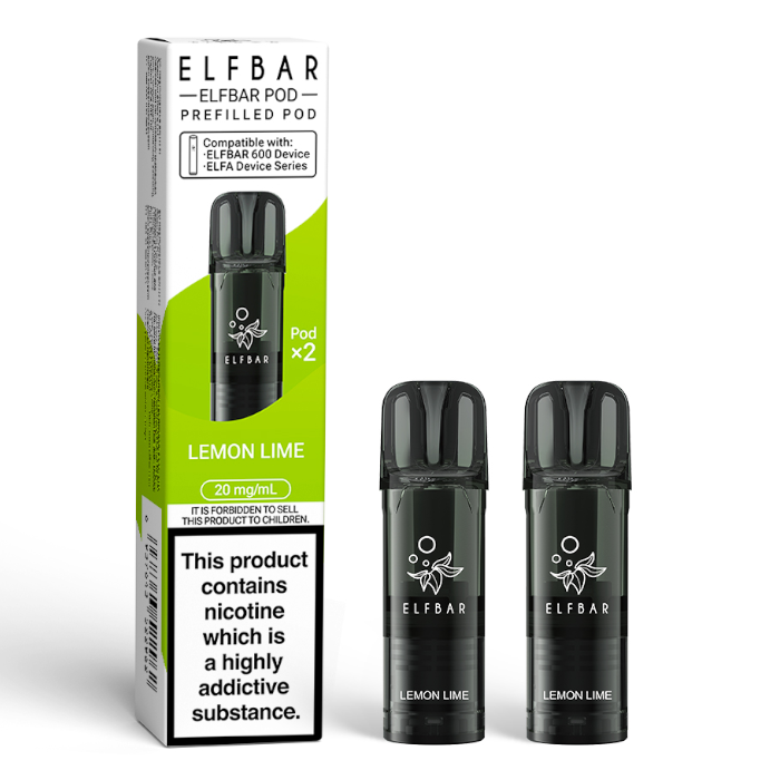 ELFBAR 600 Prefilled Replacement Pods - 20mg Nic ( Pack of 2 )