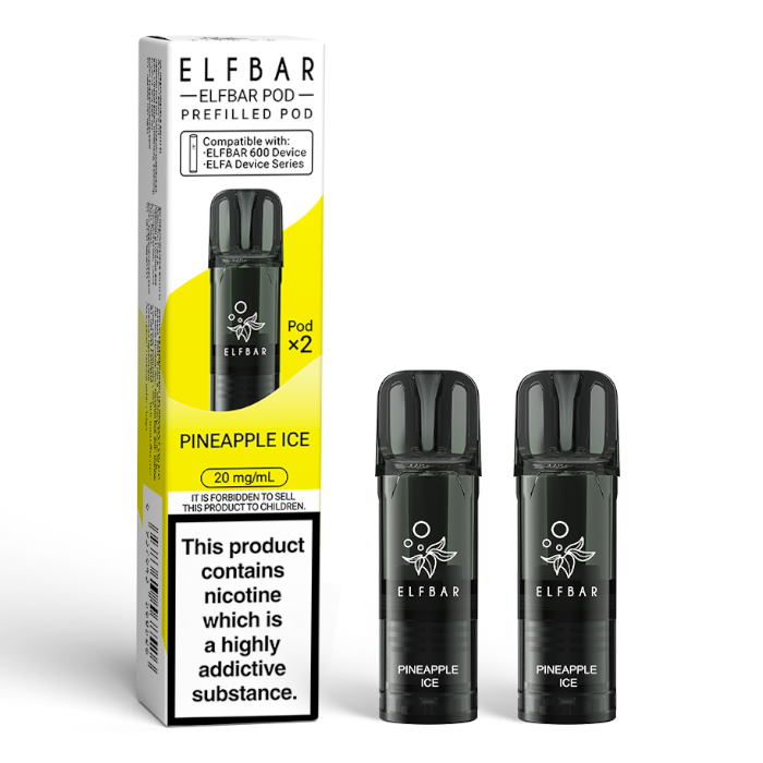 ELFBAR 600 Prefilled Replacement Pods - 20mg Nic ( Pack of 2 )
