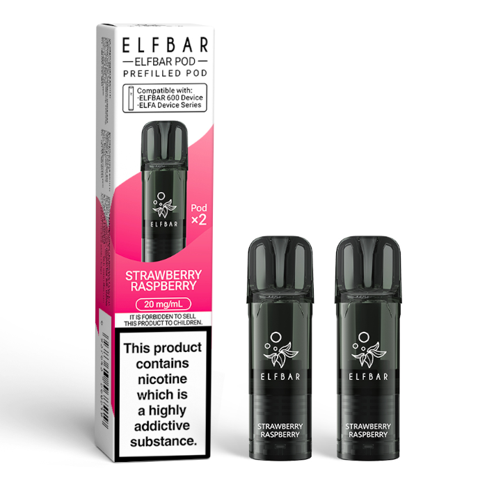 ELFBAR 600 Prefilled Replacement Pods - 20mg Nic ( Pack of 2 )