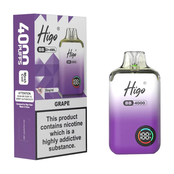 Higo BB 4000 Prefilled Pod Kit – 20mg Nic Salt