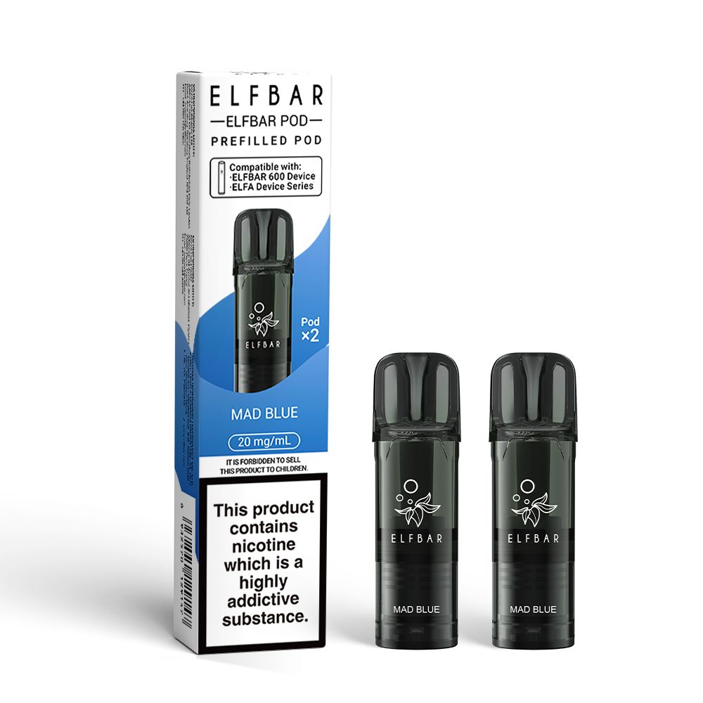 ELFBAR 600 Prefilled Replacement Pods - 20mg Nic ( Pack of 2 )
