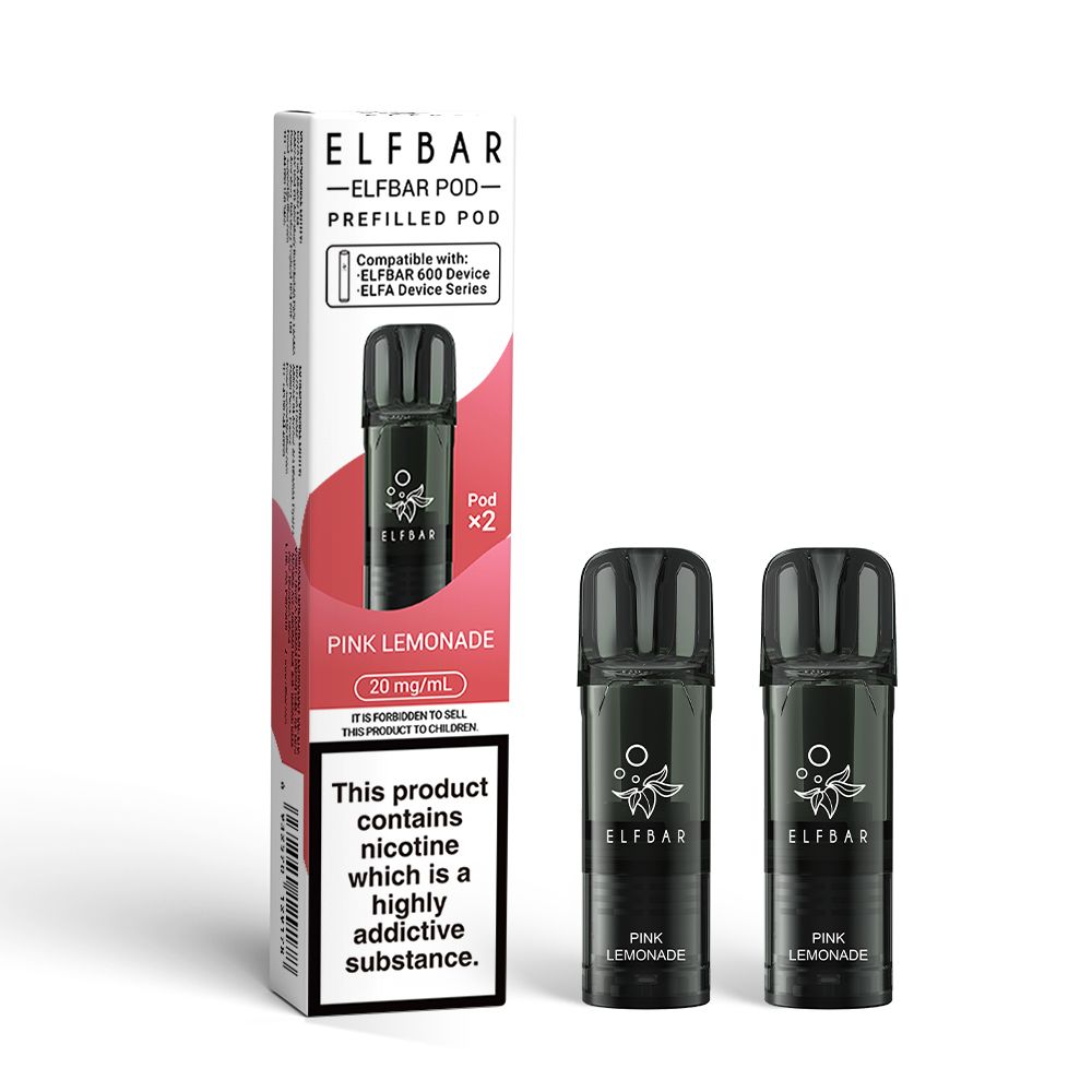 ELFBAR 600 Prefilled Replacement Pods - 20mg Nic ( Pack of 2 )