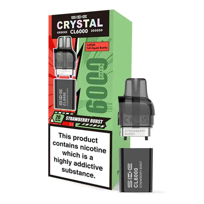 SKE Crystal CL6000 Prefilled Pods  – 20mg Nic