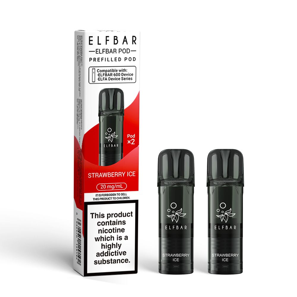 ELFBAR 600 Prefilled Replacement Pods - 20mg Nic ( Pack of 2 )