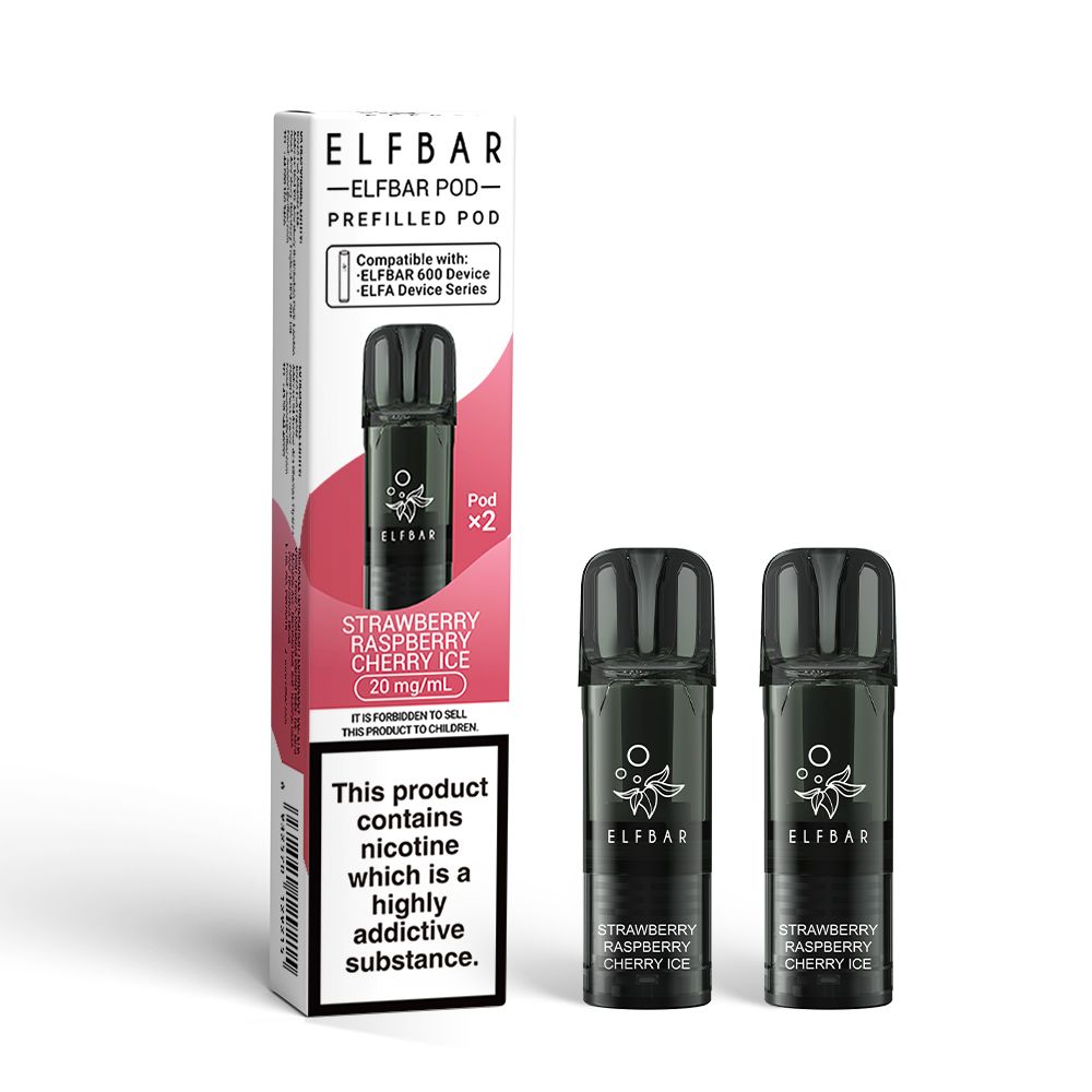 ELFBAR 600 Prefilled Replacement Pods - 20mg Nic ( Pack of 2 )